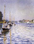 Gustave Caillebotte Boats on the Seine at Argenteruill Spain oil painting artist